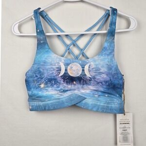 Silverwind Strength Sports Bra Blue Moon Phase Strappy Back Recycled RPET Medium